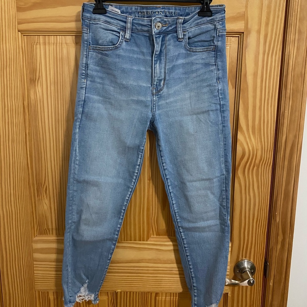 American Eagle High Waisted Light Washed Jeans